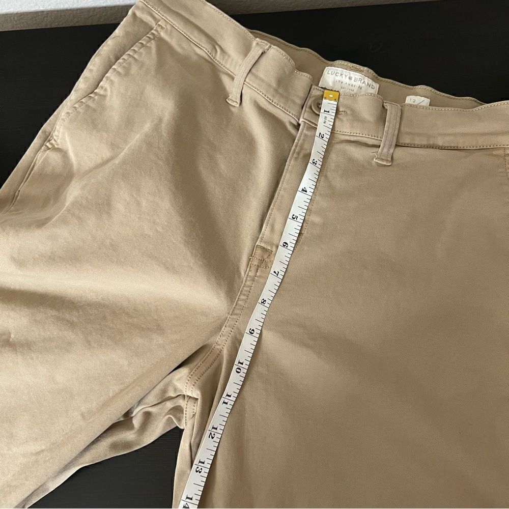 Lucky Brand Pants Mens Size 33x30? Beige Chino Straight Leg Stretch Slash Pocket - Picture 12 of 14